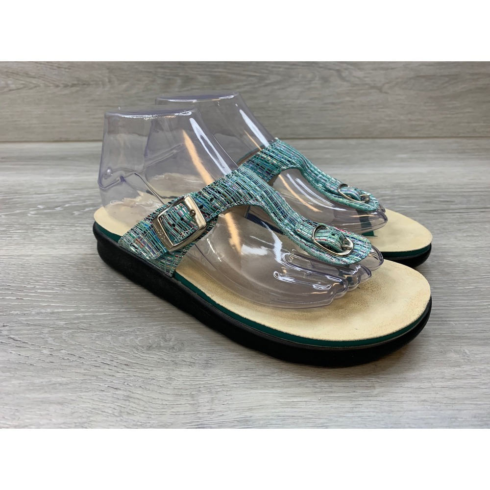 SAS Tripad Comfort Sandals Women's 7.5 M Blue Multicolor Woven Thong USA